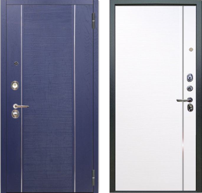 Дверь Аргус ЛЮКС 3К Дижон-Роял-Вуд-Синий  Антик серебро DIS006853