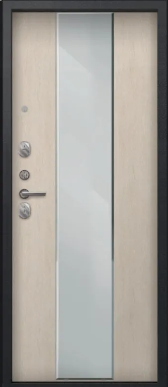 Товар Дверь A-04 черный сатин - седой дуб зеркало DIS007332