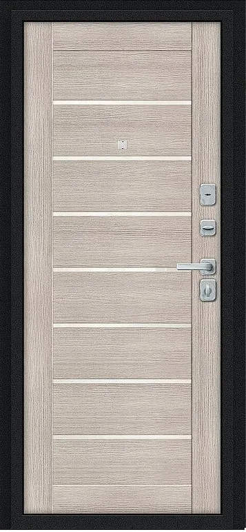 Товар Дверь Браво Техно/BChrome Букле черное/Cappuccino Melinga DIS007418