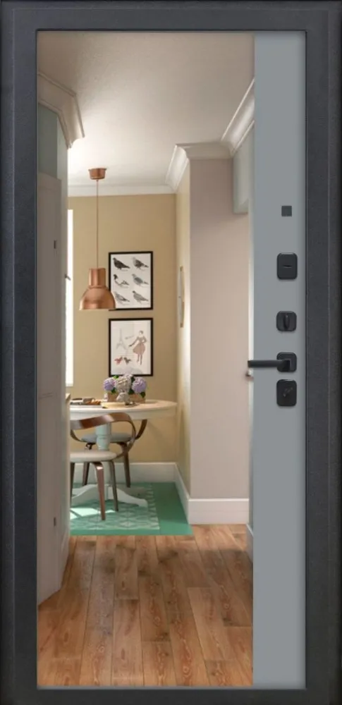 Товар Дверь ДвериПРО Модель 3КЛ-1101 ФЛЗ-23 Веллуто гриджио DPRO228329