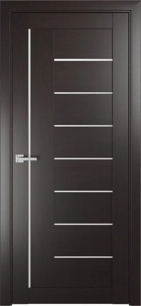 Фото Межкомнатная дверь ЛУ-17 венге (стекло сатинат, 900x2000)