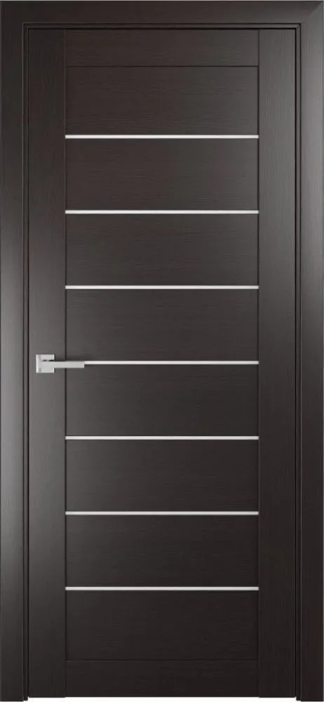 Фото Межкомнатная дверь Лу-7 венге (стекло сатинат, 900x2000)