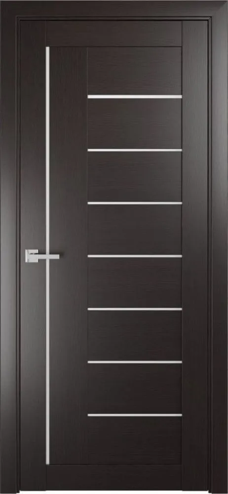 Фото Межкомнатная дверь ЛУ-17 Венге (стекло сатинат, 900кс2000)